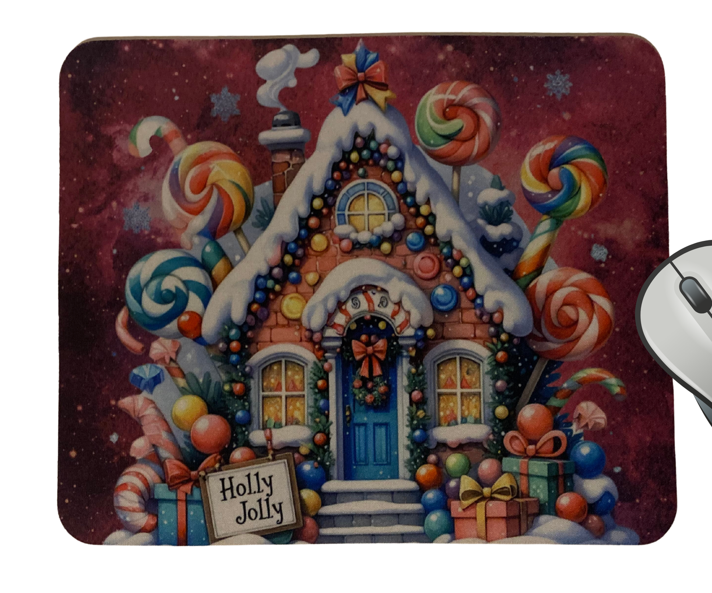 HOLLY JOLLY MOUSE PAD