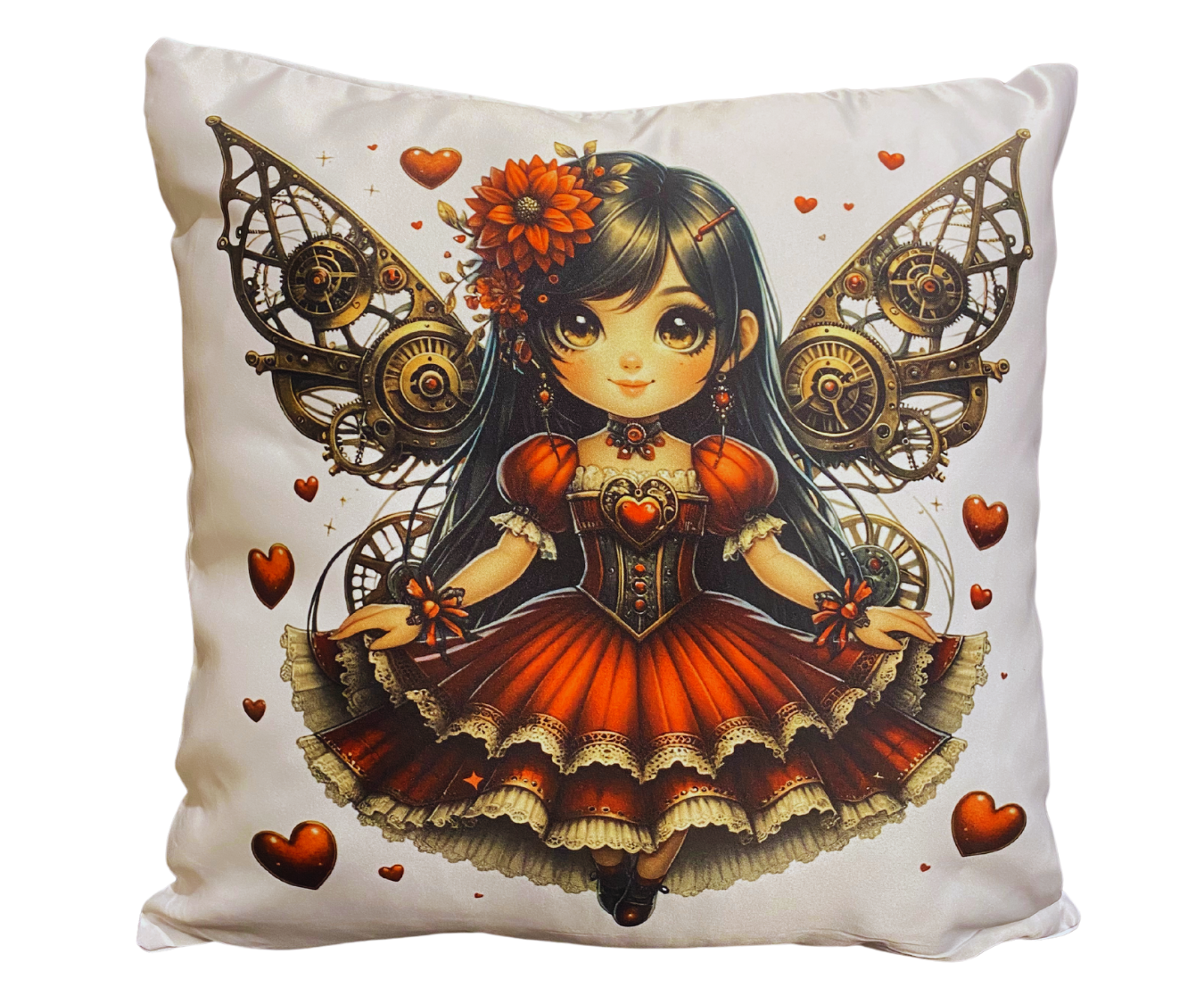 STEAMPUNK GIRL 16" PILLOW COVER