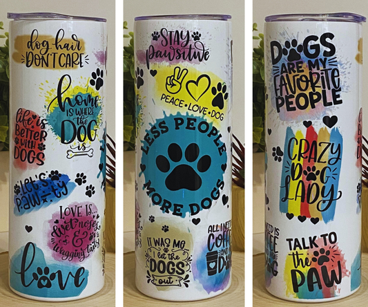 DOG LOVE 20 OZ TUMBLER