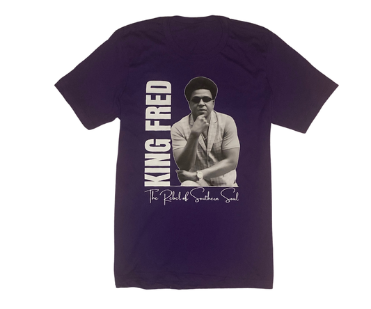 KING FRED, THE REBEL OF SOUTHERN SOUL - PURPLE T-SHIRT