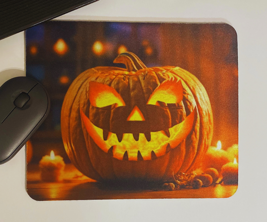 SMILING PUMPKIN MOUSE PAD [HALLOWEEN]